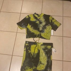 Curvy Tie-dye two piece set.